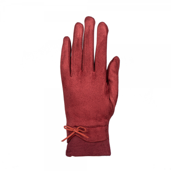 Дамски ръкавици Filia червен цвят - Kalapod.bg